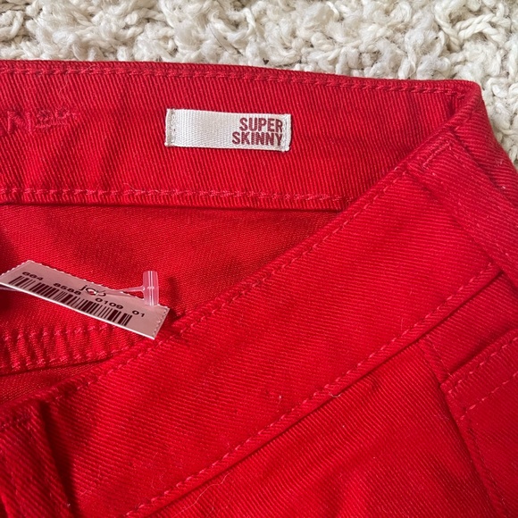 Arizona Jean Company Super Skinny Red Denim - Size 1 - Picture 4 of 5